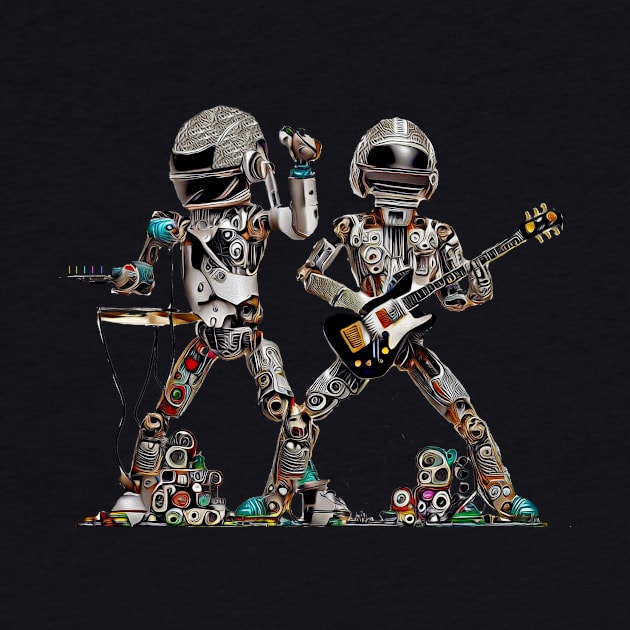 Robots Performing Rock Concert by thematics